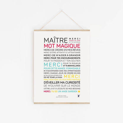 Affiche Maitre mot magique – affiche de décoration murale