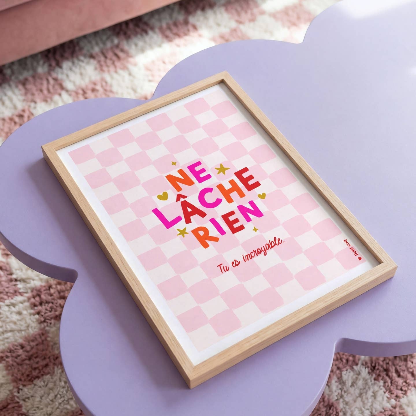 affiche pop rose incroyable
