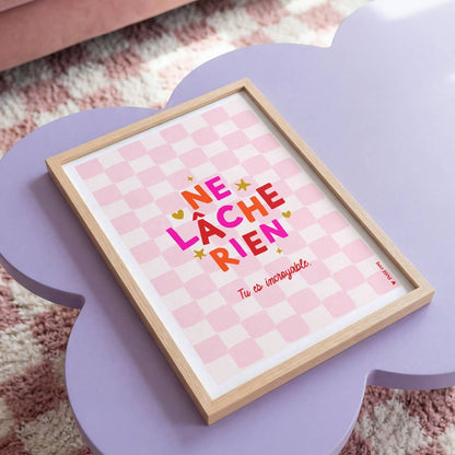 affiche pop rose incroyable