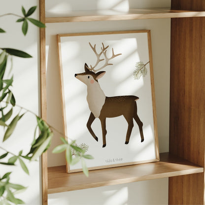 Trio Affiches Forêt Bébé – Renard, Lapin, Renne – présentation 3