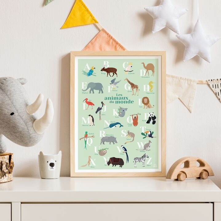 Affiche Abécédaire des animaux