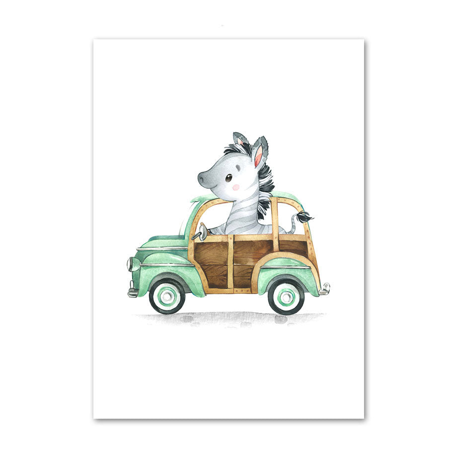 Affiches animaux en voiture - Mon alpaga