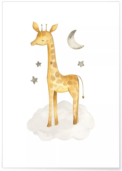 Affiches bébés animaux chambre enfant