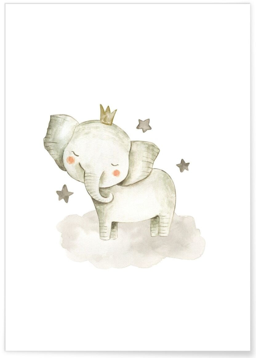 Affiches bébés animaux chambre enfant