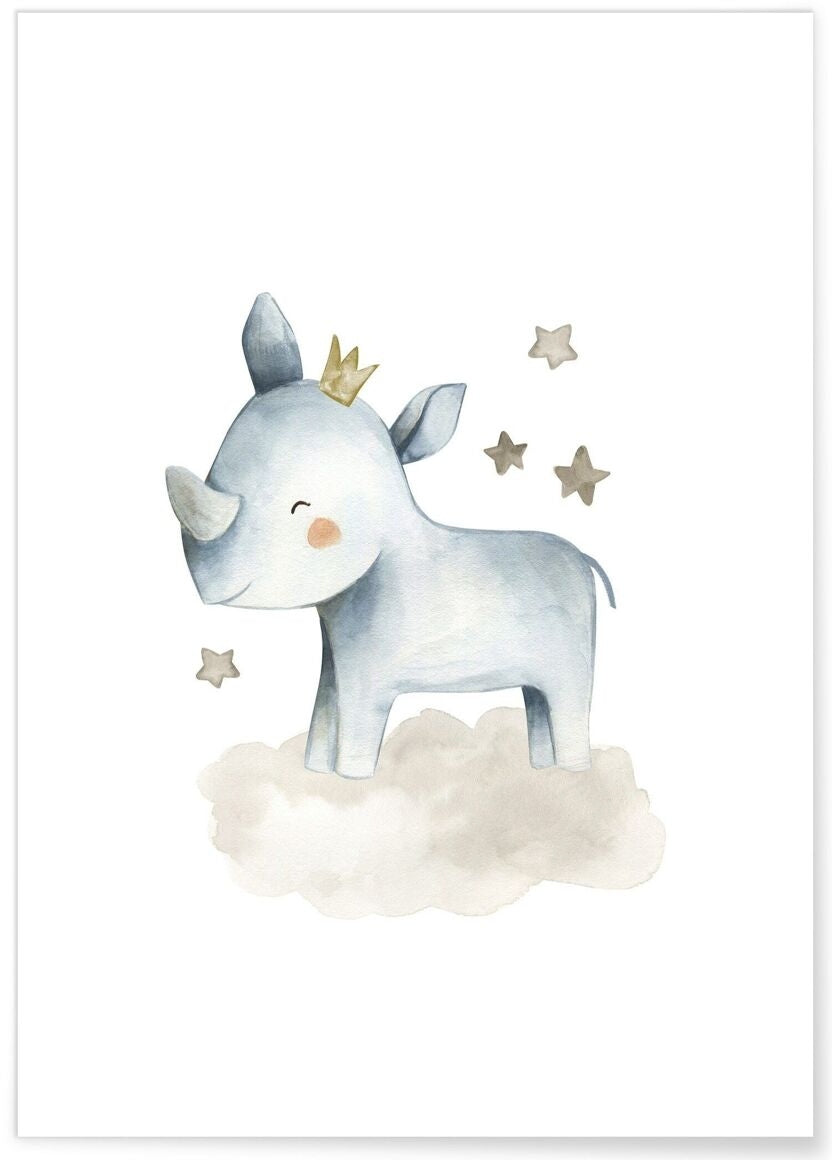 Affiches bébés animaux chambre enfant