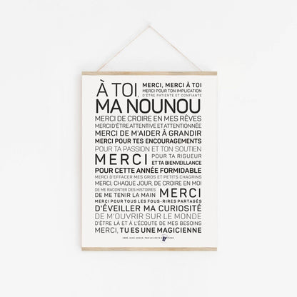 Affiche Nounou – affiche de décoration murale
