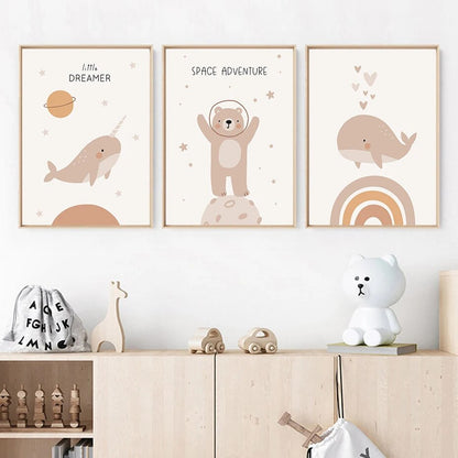 affiche enfant animaux