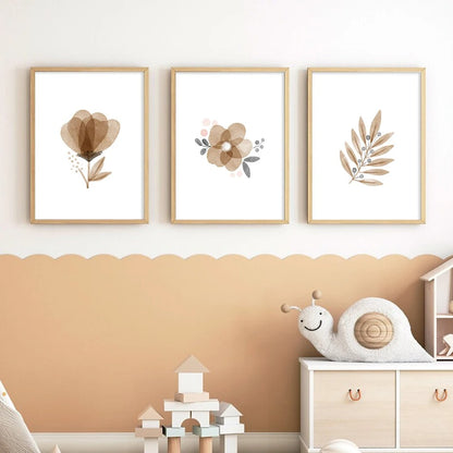 Affiches ours, paresseux, girafe, éléphant