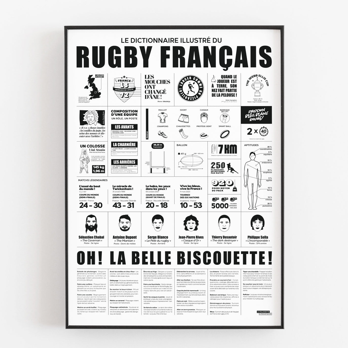 affiche rugby noir et blanc