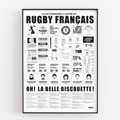 affiche rugby noir et blanc