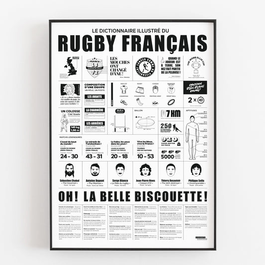 affiche rugby noir et blanc