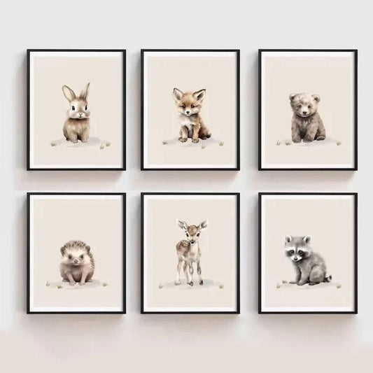 Affiches petits animaux des bois - Mon alpaga