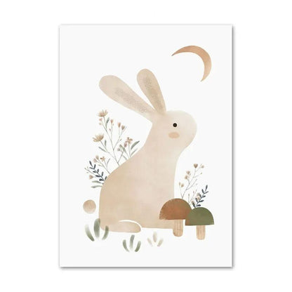 affiches lapin champignon enfant