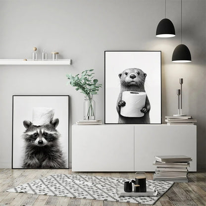 Affiches animaux mignons papier toilette - Mon alpaga