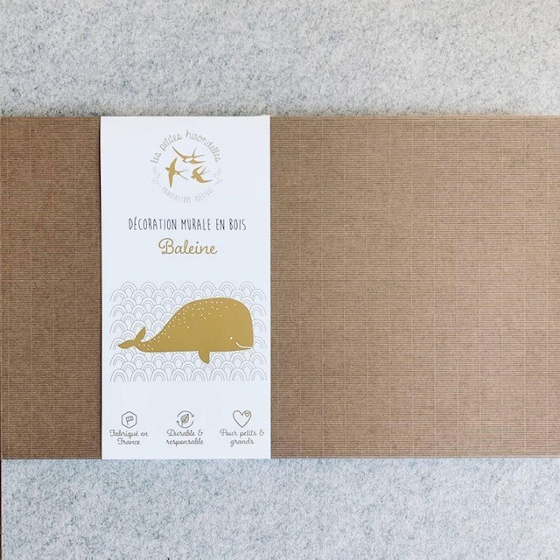 Décoration en bois - La baleine - Grand Format - Mon alpaga