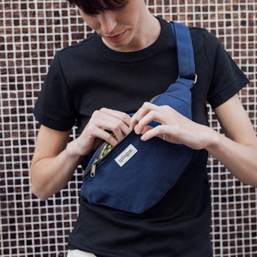 Sac banane bleu