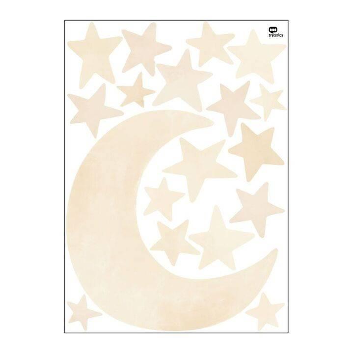Stickers aquarelle lune et étoiles - Mon alpaga