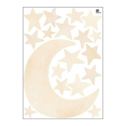 Stickers aquarelle lune et étoiles - Mon alpaga