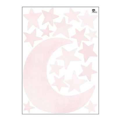 Stickers aquarelle lune et étoiles - Mon alpaga