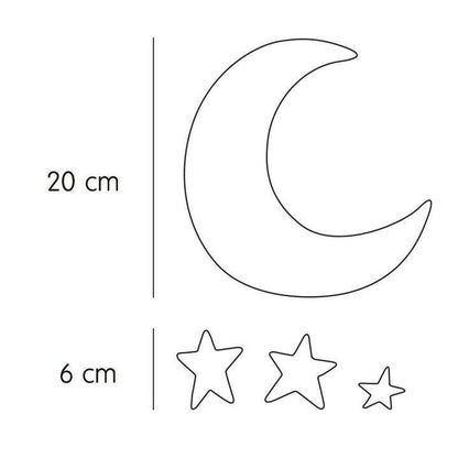 Stickers aquarelle lune et étoiles - Mon alpaga