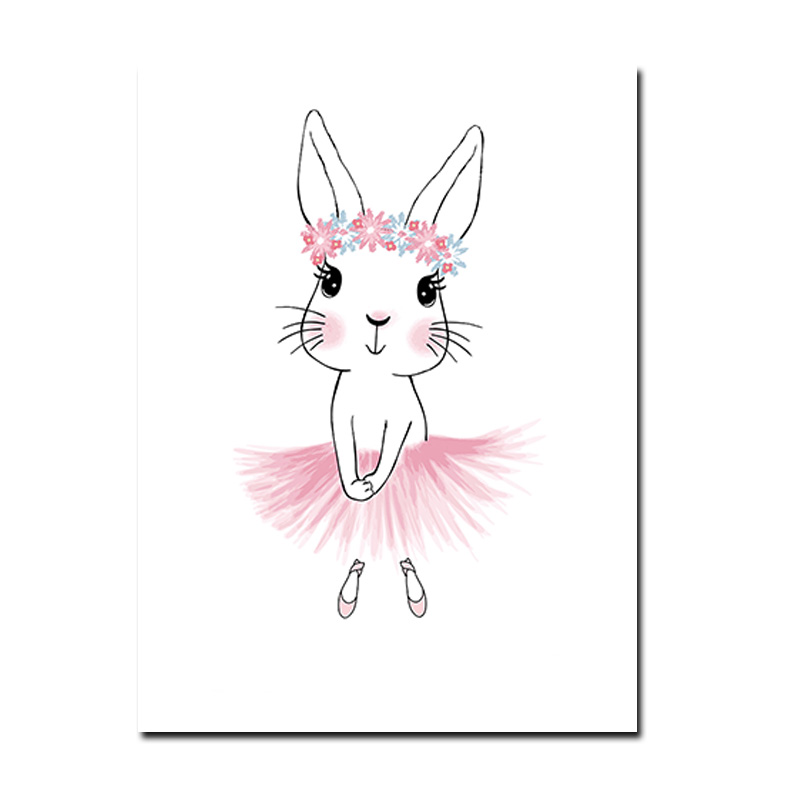 Affiches ballerine et petit lapin - Mon alpaga