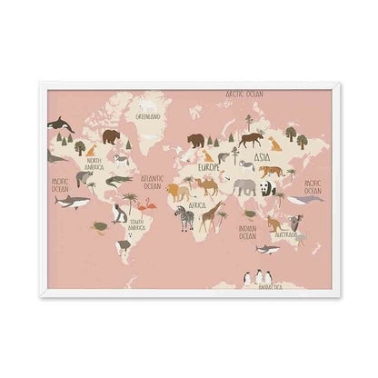 Carte du monde animaux - Mon alpaga