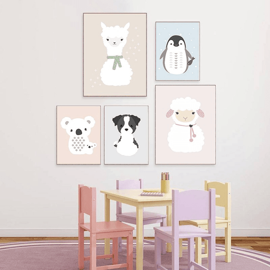 Affiche animaux pastel - Mon alpaga