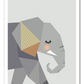 Affiche géométrique animaux de la savane - Mon alpaga