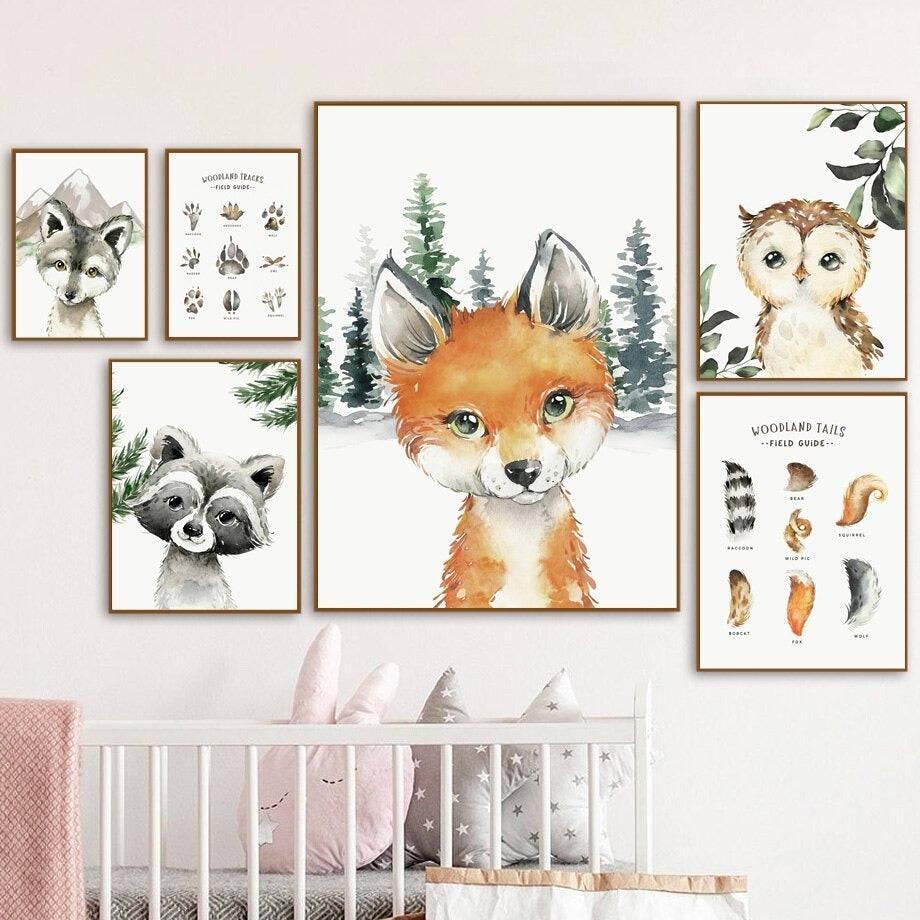 Affiches "Sur les traces des animaux de la forêt" - Mon alpaga