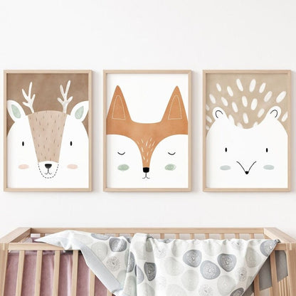 Affiches portraits animaux scandinaves - Mon alpaga