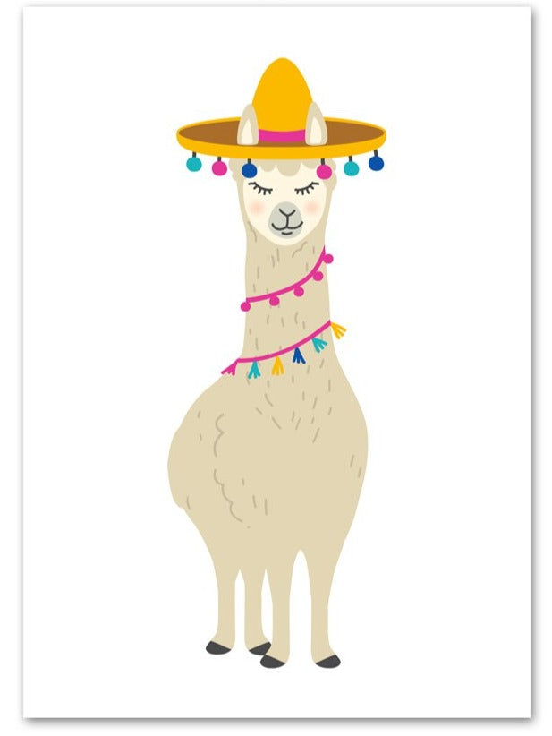 Affiches lamas mexicains - Mon alpaga