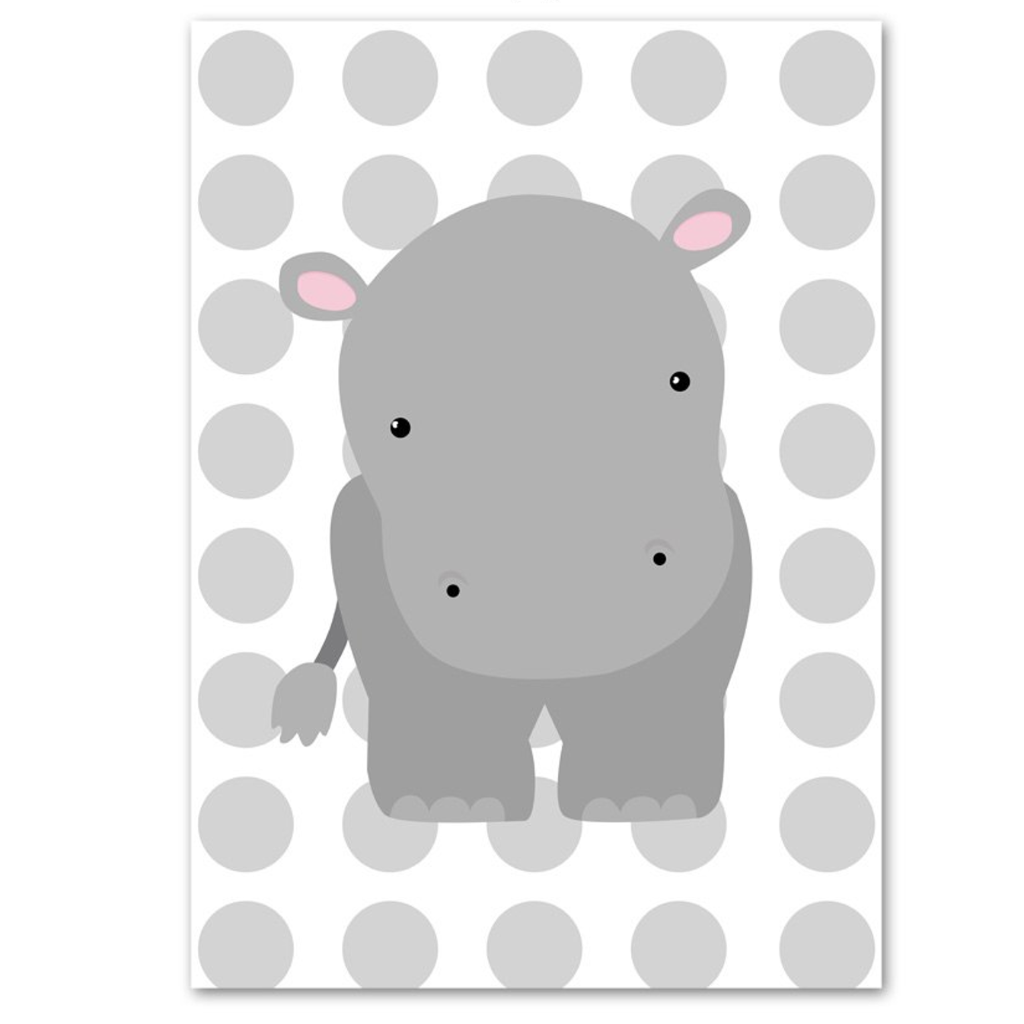 Affiches koala, éléphant, hippopotame - Mon alpaga