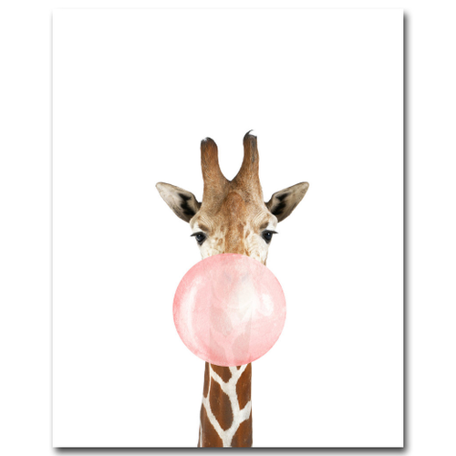 Affiche animaux chewing gum - Mon alpaga