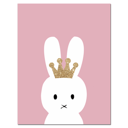 Affiche lapin couronne - Mon alpaga