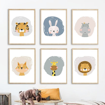 Affiches animaux bulles scandinaves - Mon alpaga