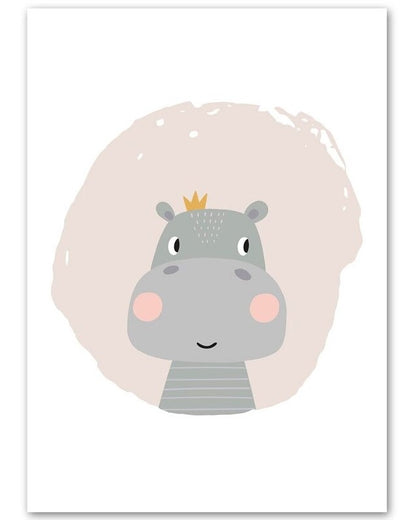 Affiches animaux bulles scandinaves - Mon alpaga